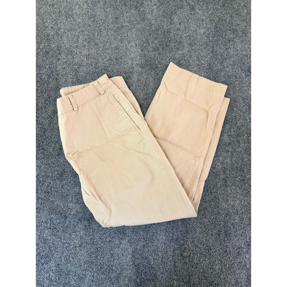 Bills Khakis Mens Beige Straight Leg Casual Preppy High Rise Made In USA Size 37